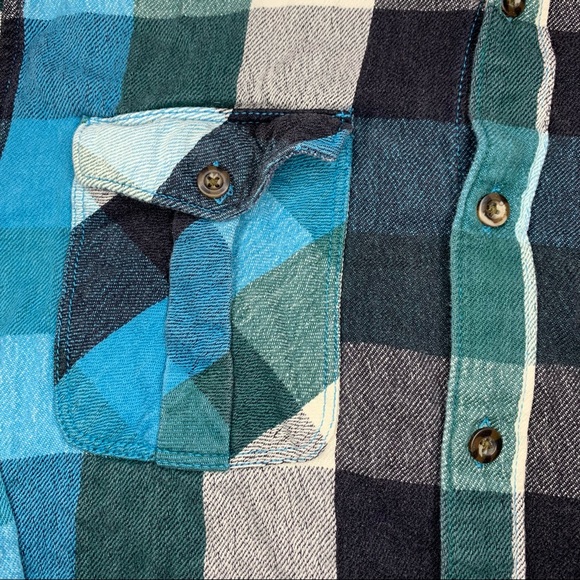 Billabong Men's Box Flannel Button down shirt  size M - Picture 10 of 13